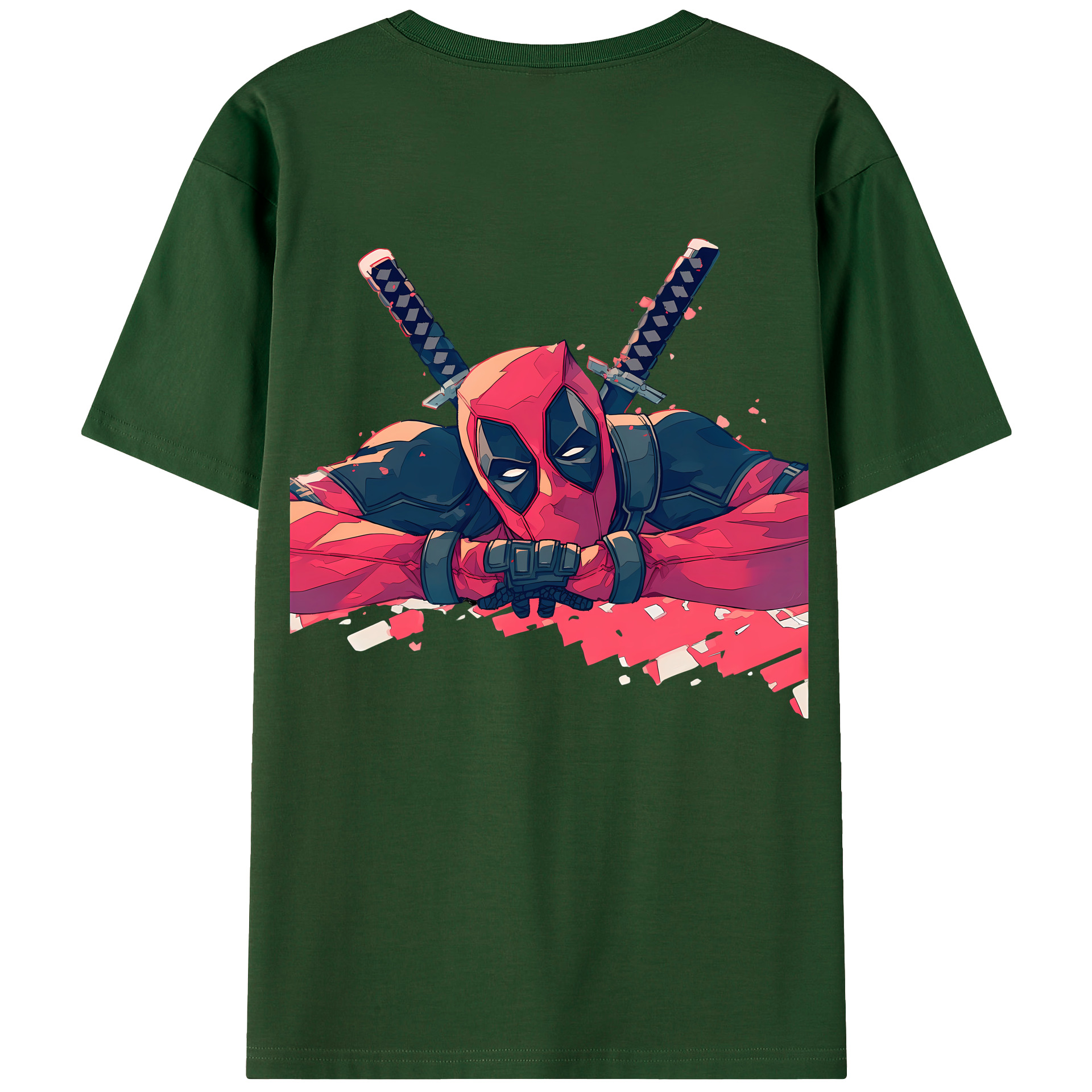 （画像用） Deadpool デッドプール 綿100％半袖Tシャツ（背面プリント）